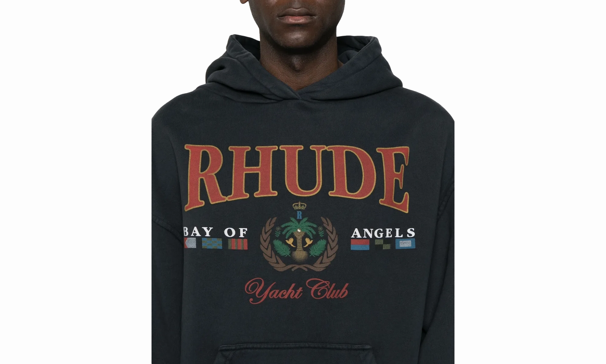 BAY OF ANGELS YACHT HOODIE VTG "BLACK"