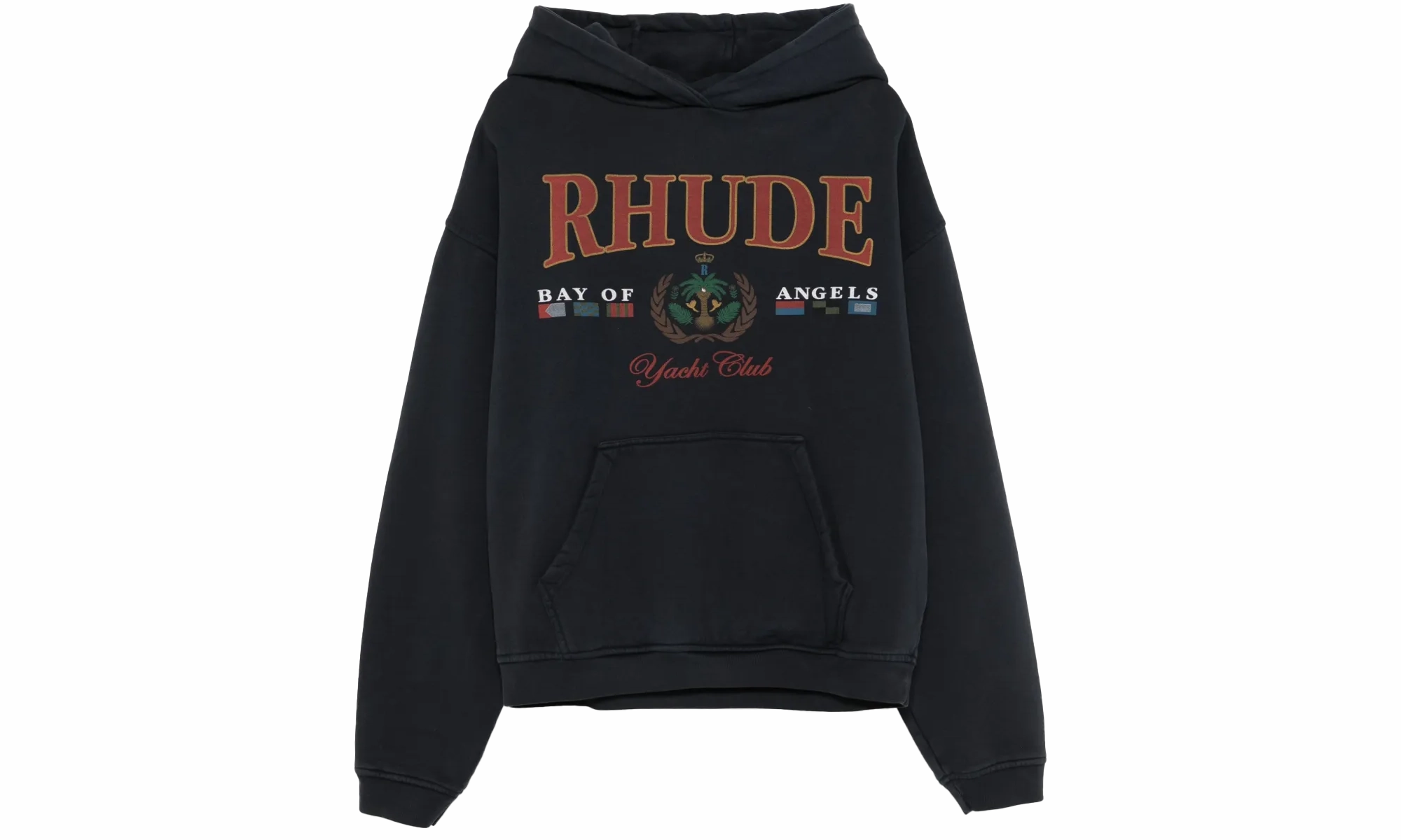 BAY OF ANGELS YACHT HOODIE VTG "BLACK"