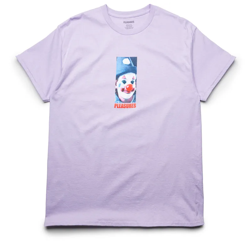 Non Iron Cotton Material Pleasures Clown Tee - Orchid