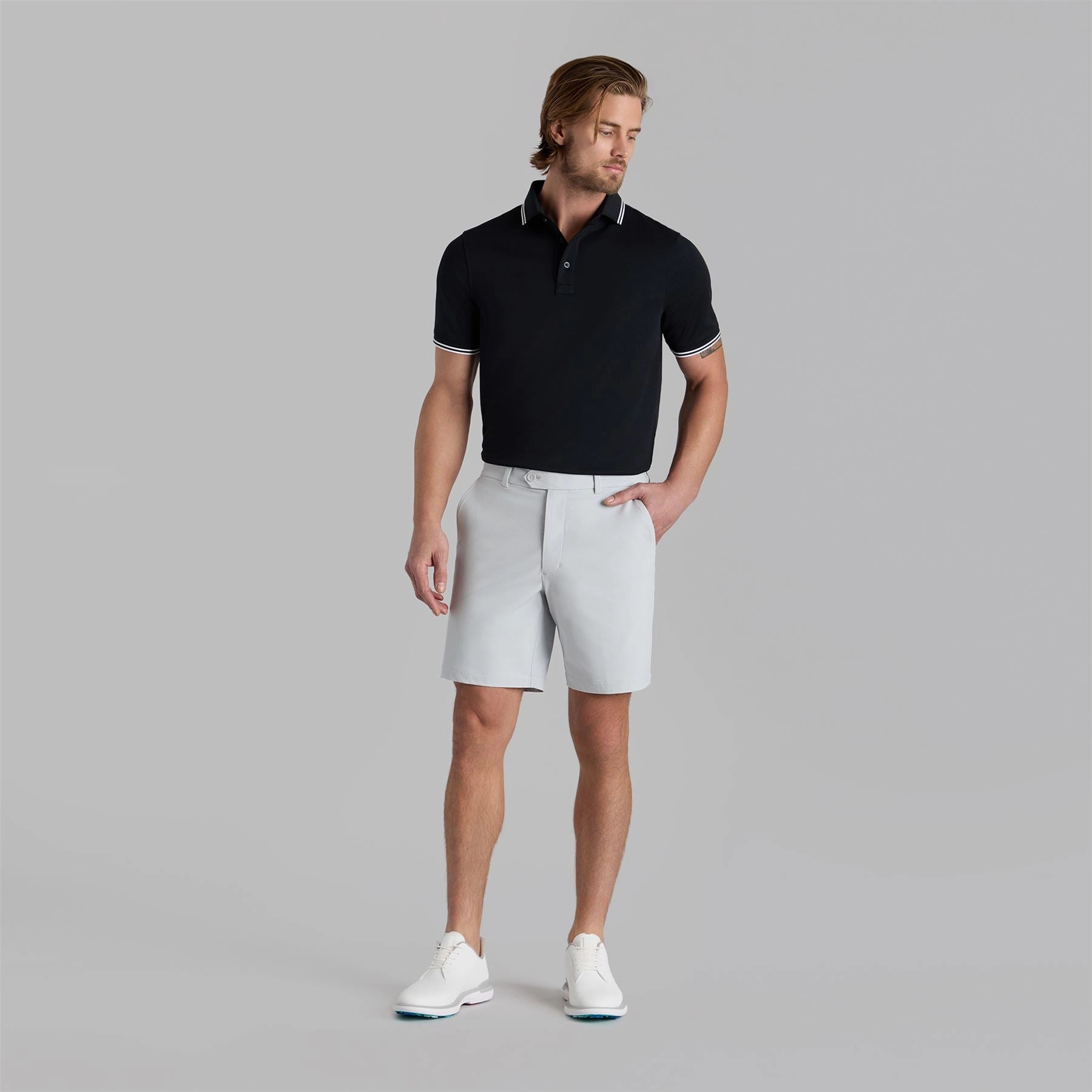 Yoga wear Roll Up Cuff Design Maverick Four-Way Stretch Shorts Nimbus