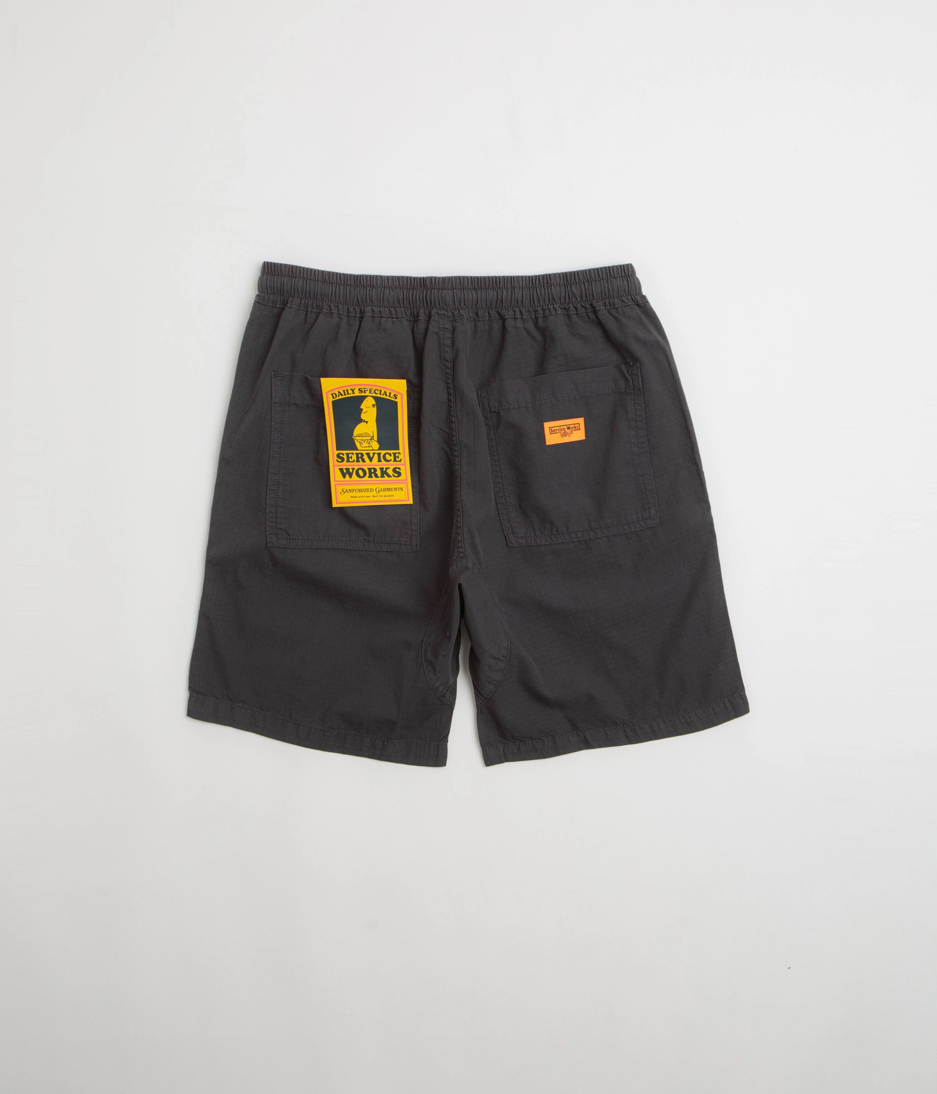 Service Works Ripstop Chef Shorts - Washed Black date night look Neat Look