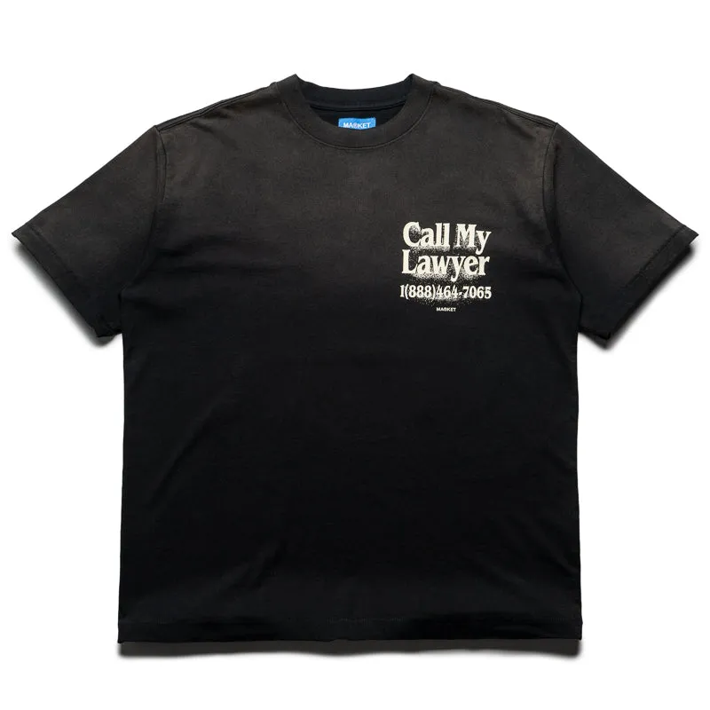 Market Call My Lawyer 3D Tee - Pirate Black jeggings silhouette