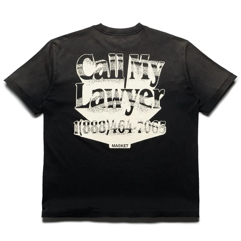 flare pants silhouette Market Call My Lawyer 3D Tee - Pirate Black