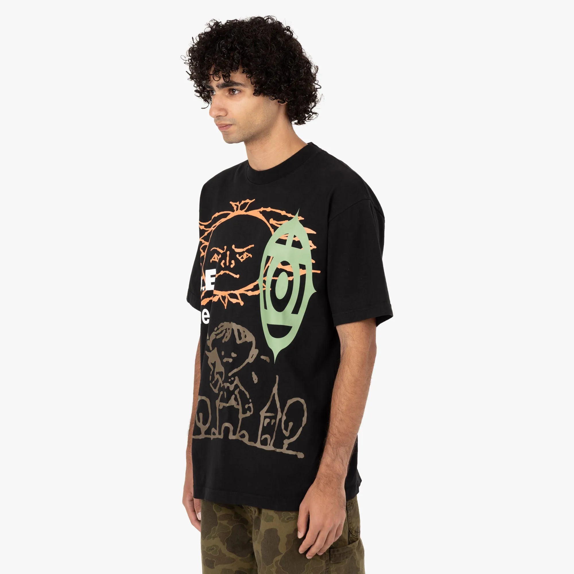 Contemporary Design Picnic b.Eautiful b.E heat T-shirt / Black