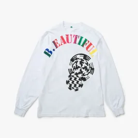 b.Eautiful Silhouette Long-Sleeve T-Shirt White badminton