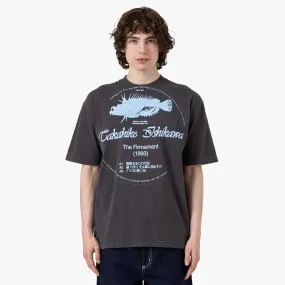 pants silhouette Moisture Wicking Fabric b.Eautiful Takahiko T-Shirt / Dolphin Blue
