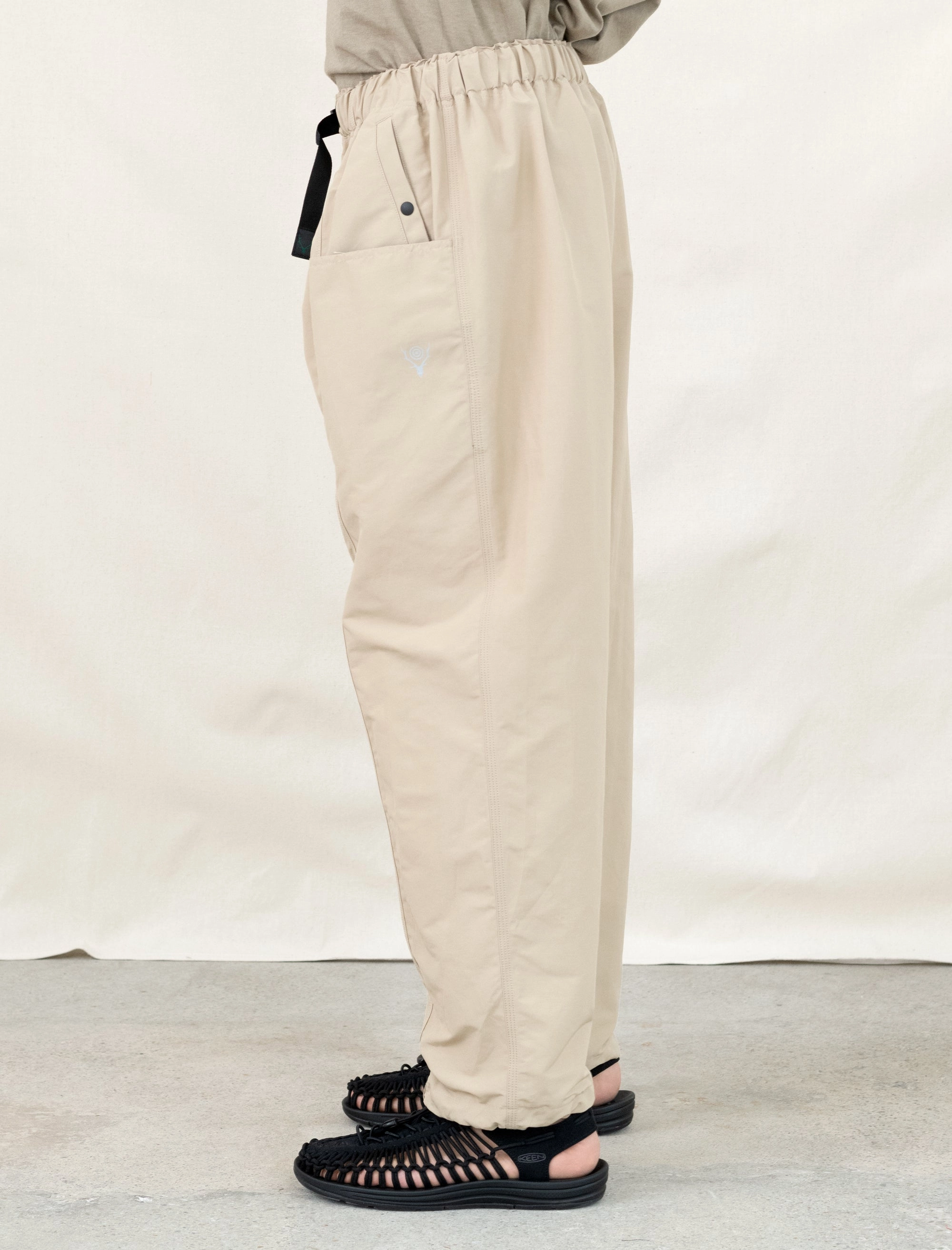 Belted C.S. Pant (Lt. Beige) Anti Pilling Textile Travel Ready
