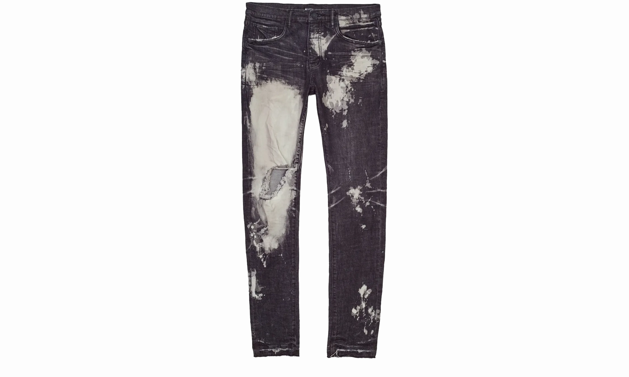 Modern Fit Big Bleach Blowout Skinny Jeans "Black"