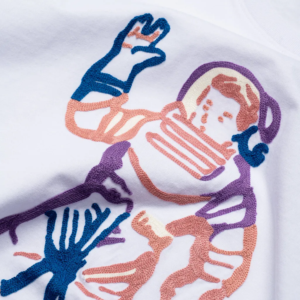 Billionaire Boys Club Astronaut Knit Tee - White statement details shorts silhouette