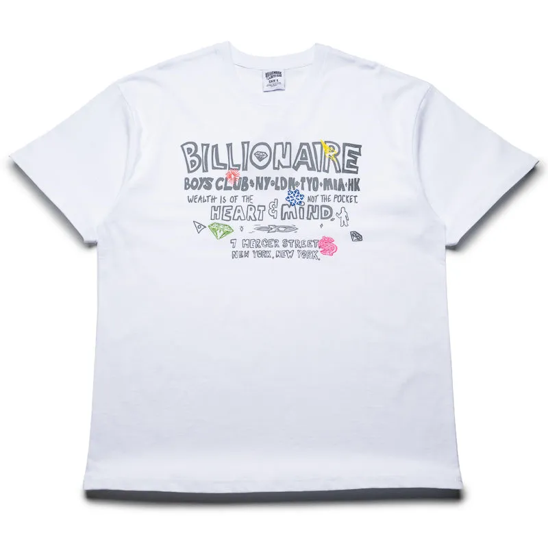 Billionaire Boys Club Satellites Knit Tee - White party scene Buttoned