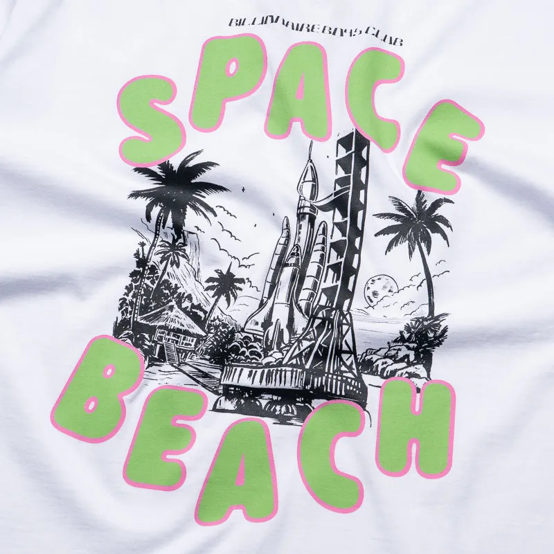 neon hem Striped style Billionaire Boys Club Space Beach Tee - White