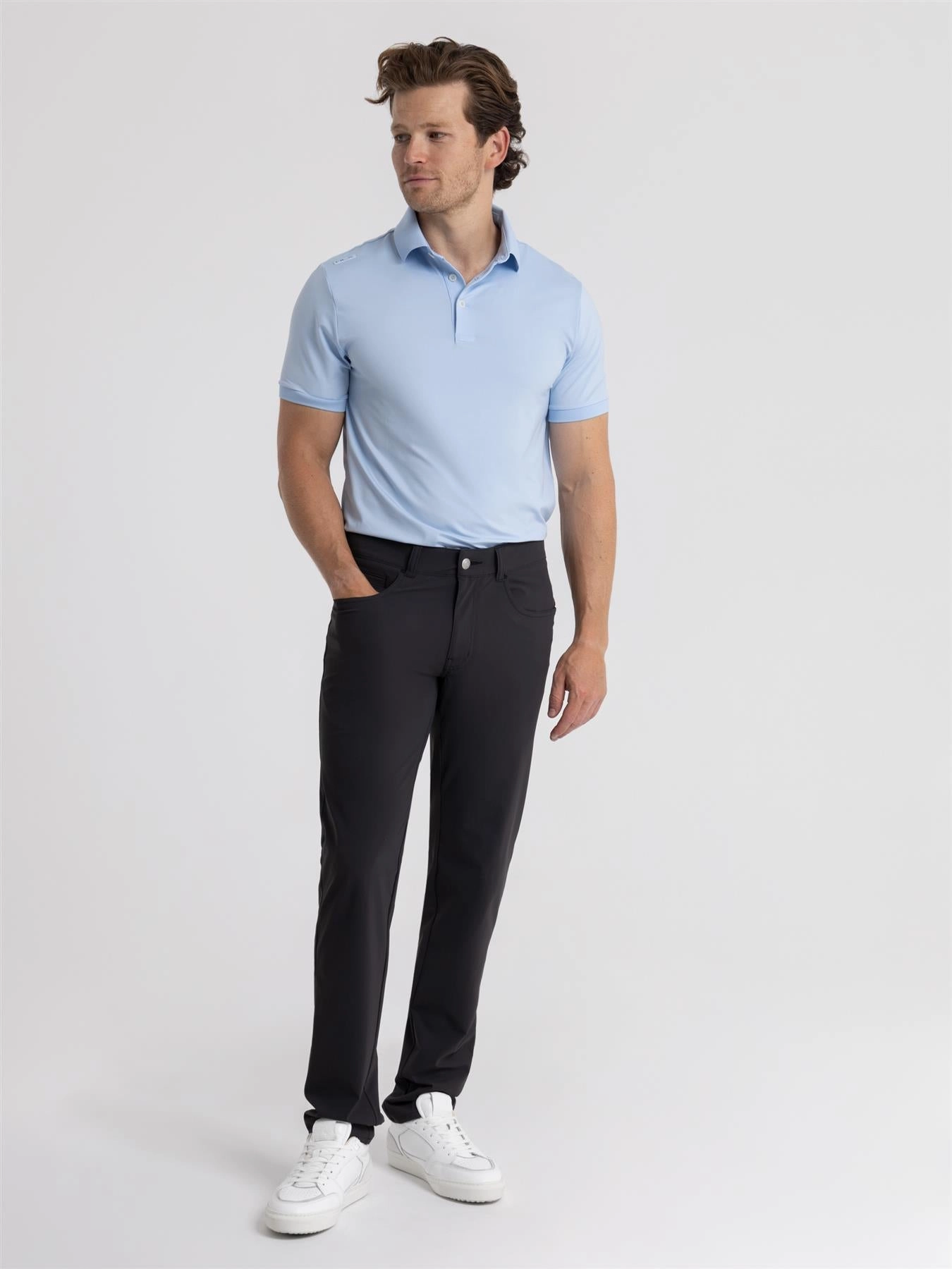 Bingham Performance Five Pocket Trousers Carbon Black Minimal Look