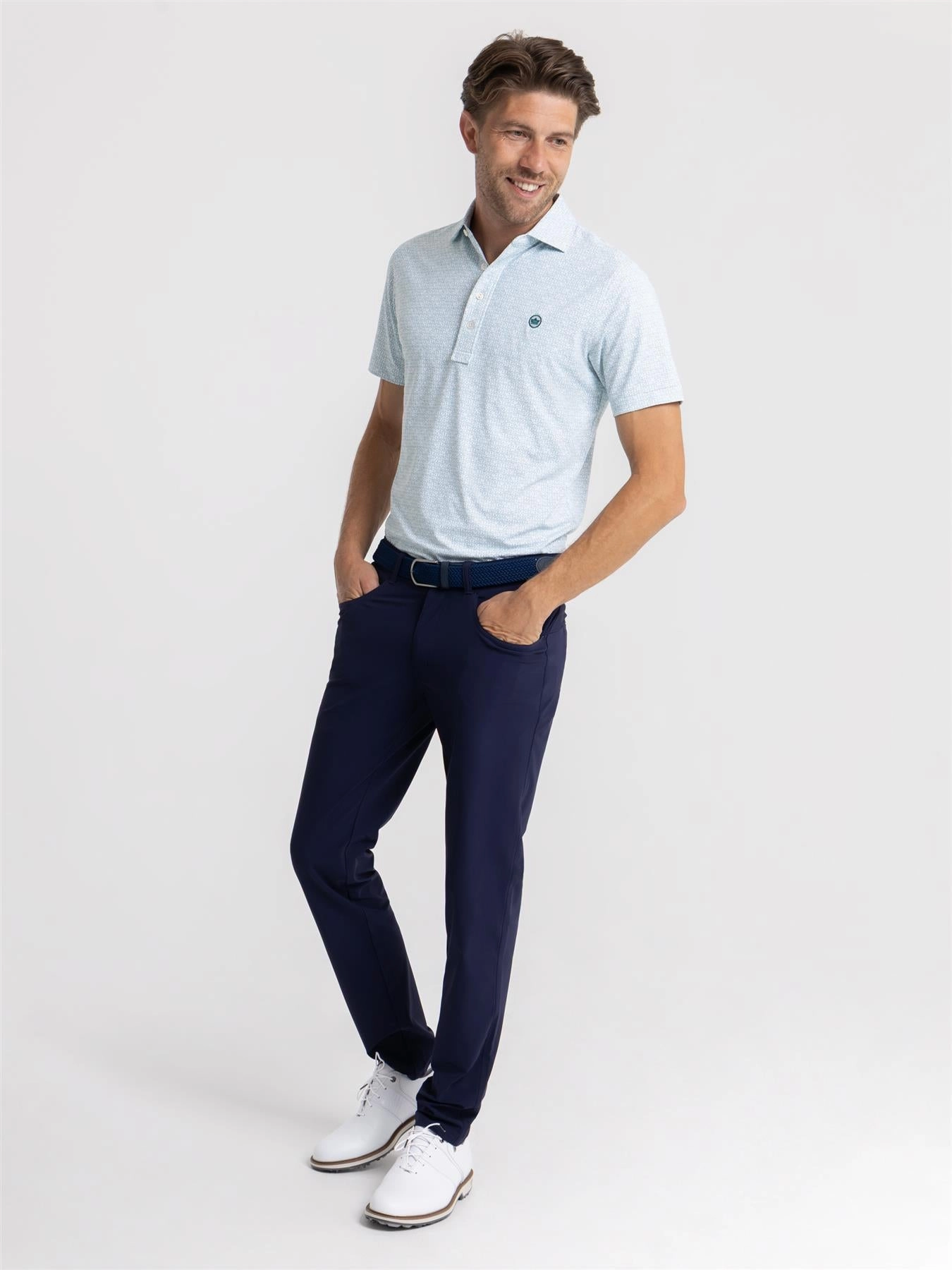 Odor Control Fabric Bingham Performance Five Pocket Trousers Navy