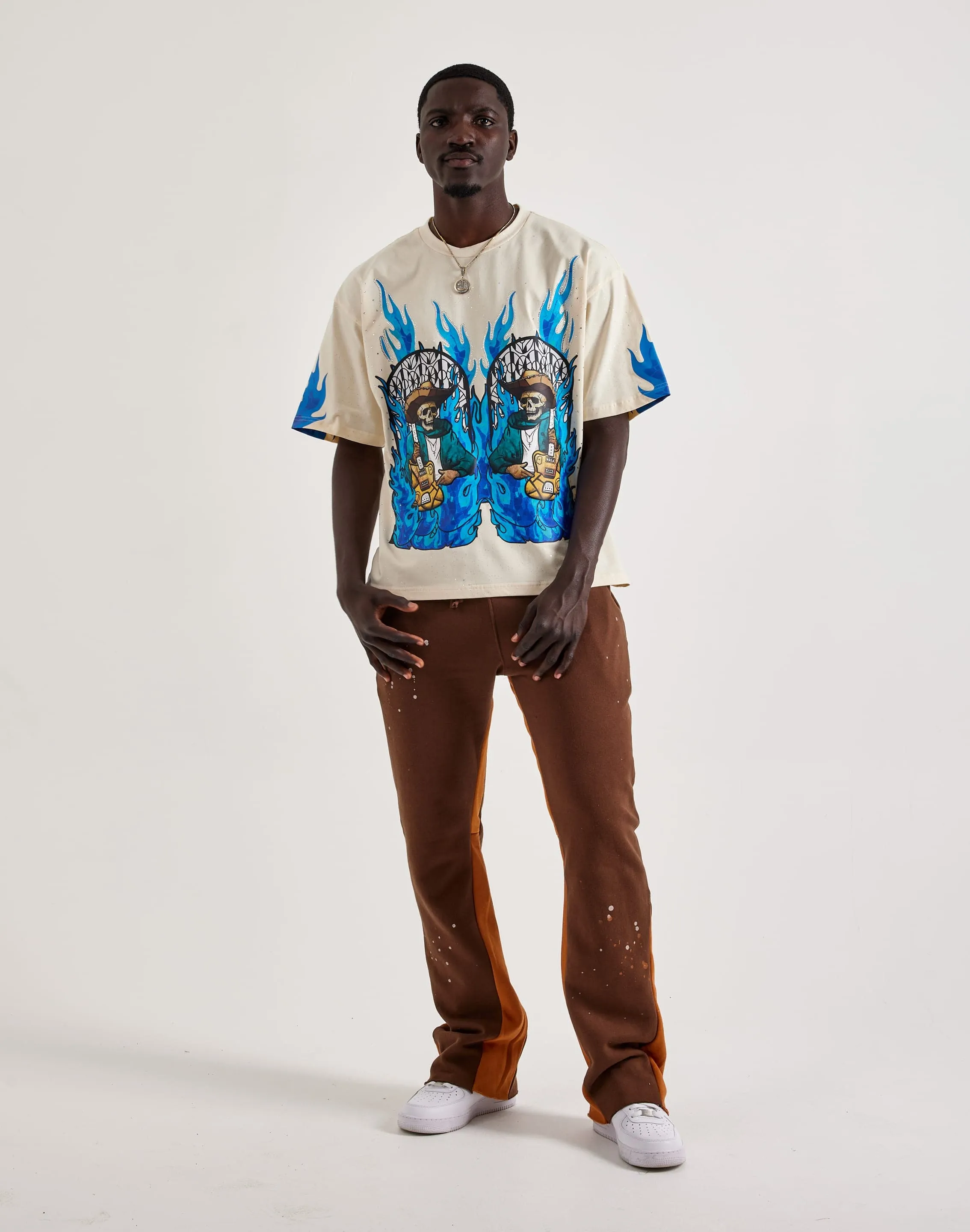 Global Cool MNML Contrast Bootcut Fleece Sweatpants