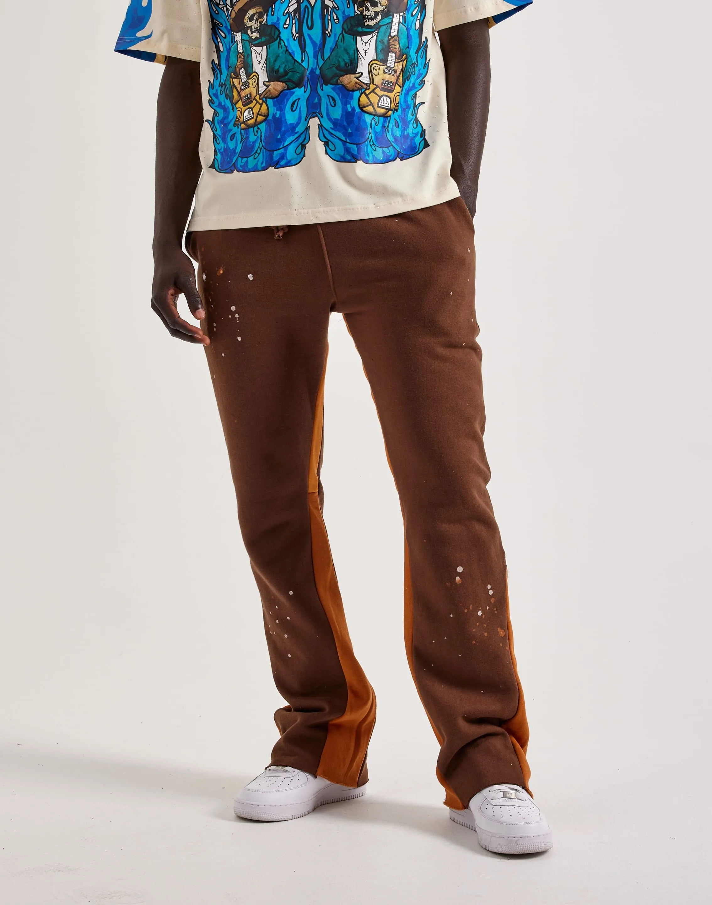 MNML Contrast Bootcut Fleece Sweatpants NoIrritationSeams QuickReleaseFastener
