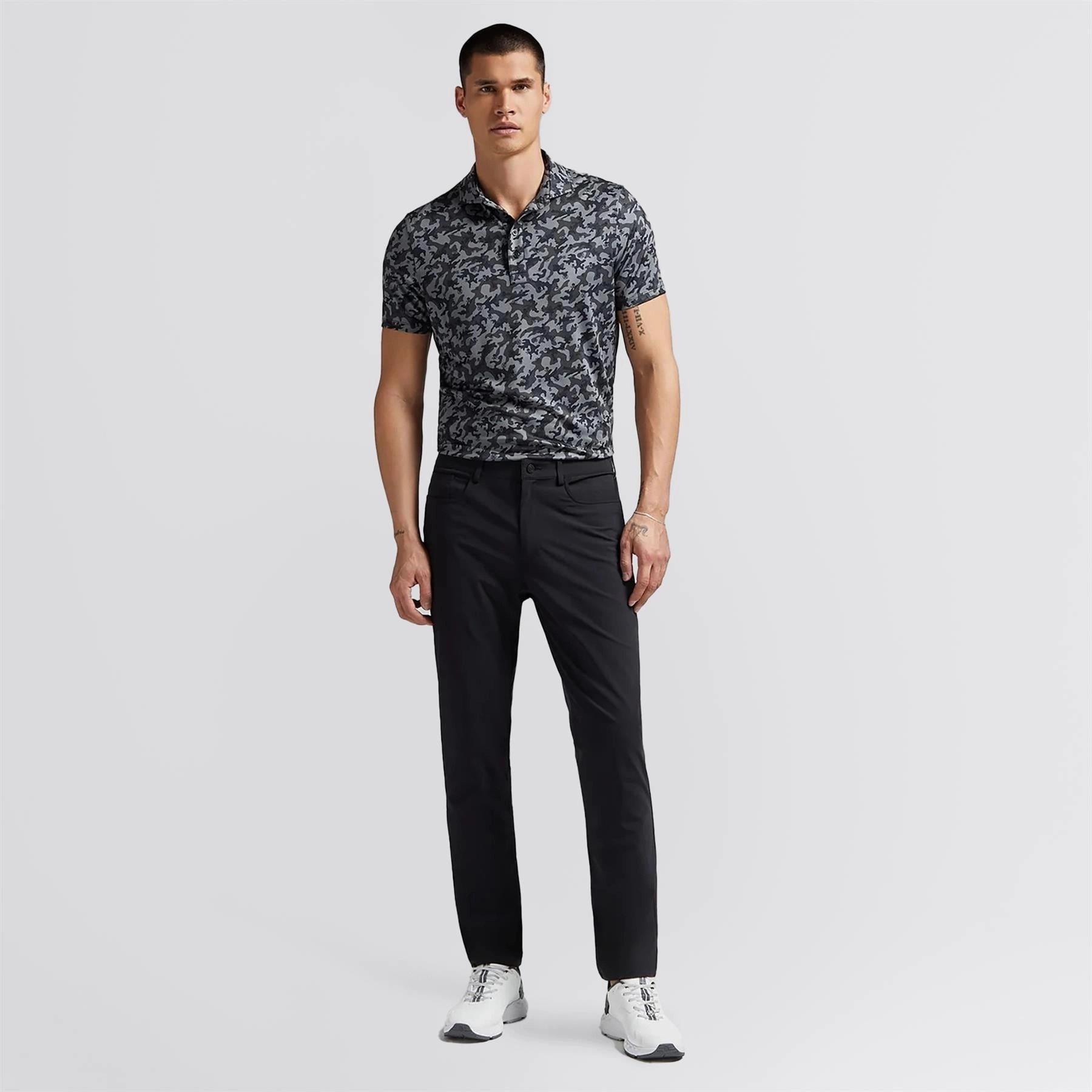 Relaxed Waist Tour 5 Pocket Straight Leg Trousers Onyx