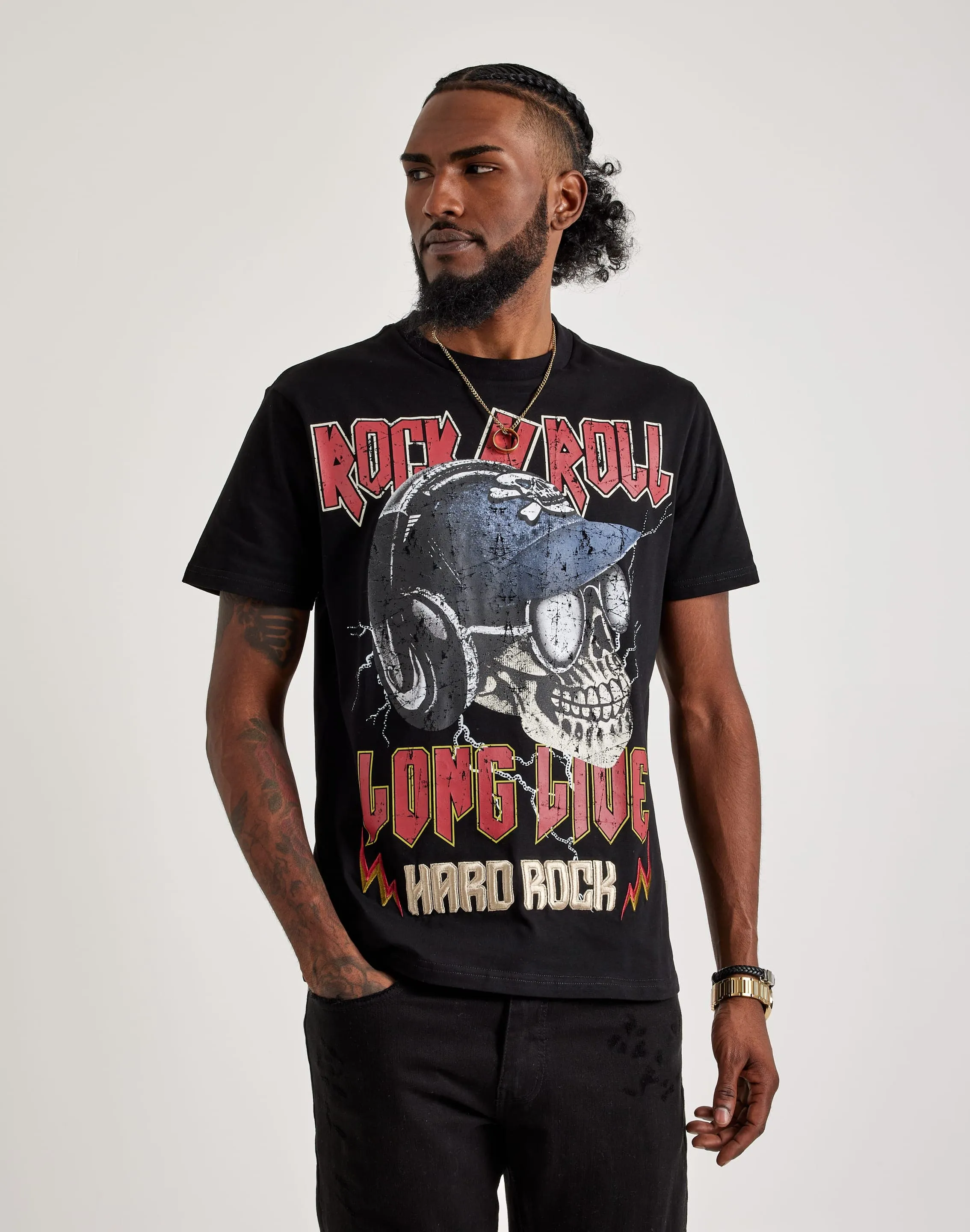 MultiPocket SustainableTextiles BKYS Long Live Rock Tee