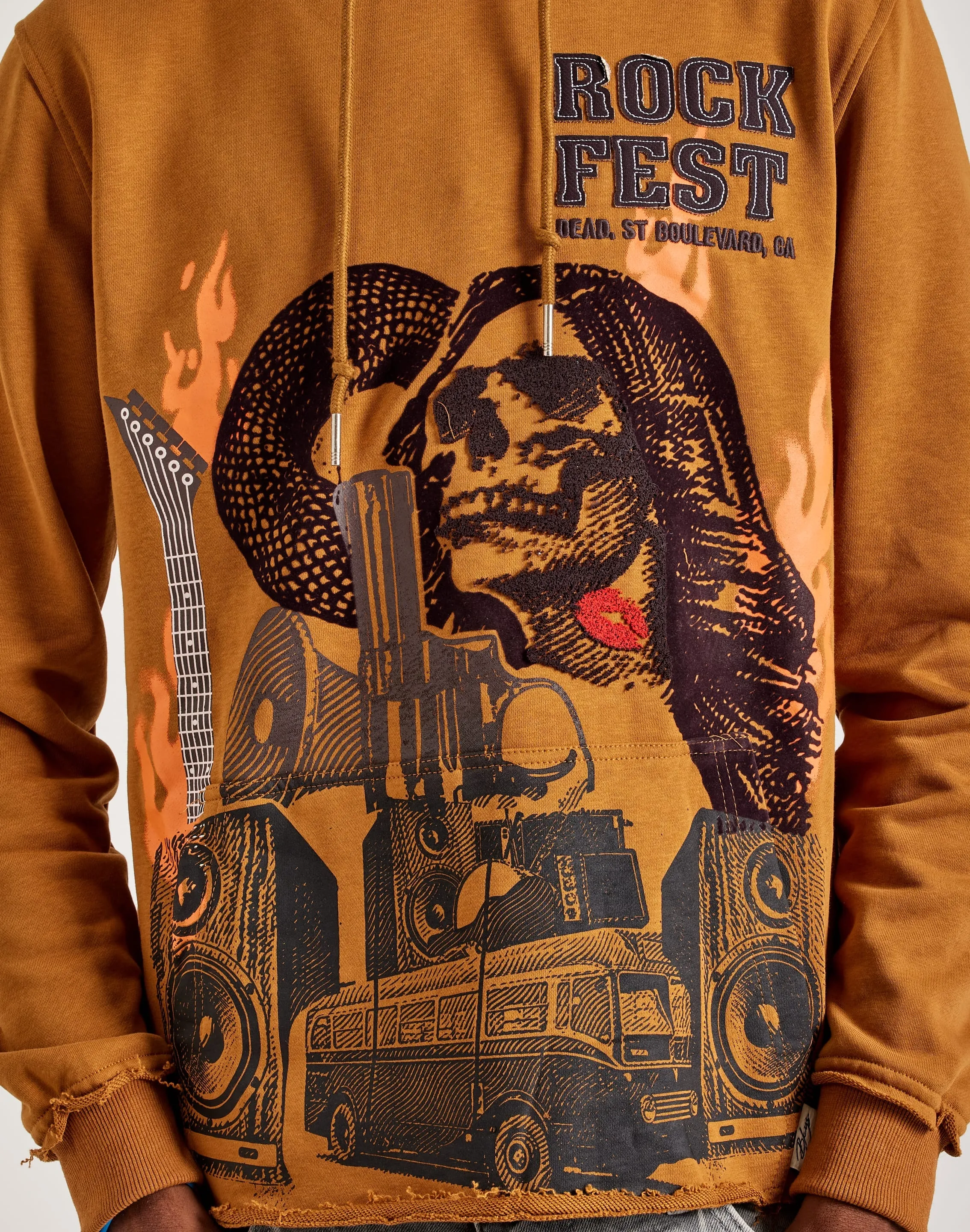 ReinforcedHems Day Glow BKYS Rockstar Hoodie