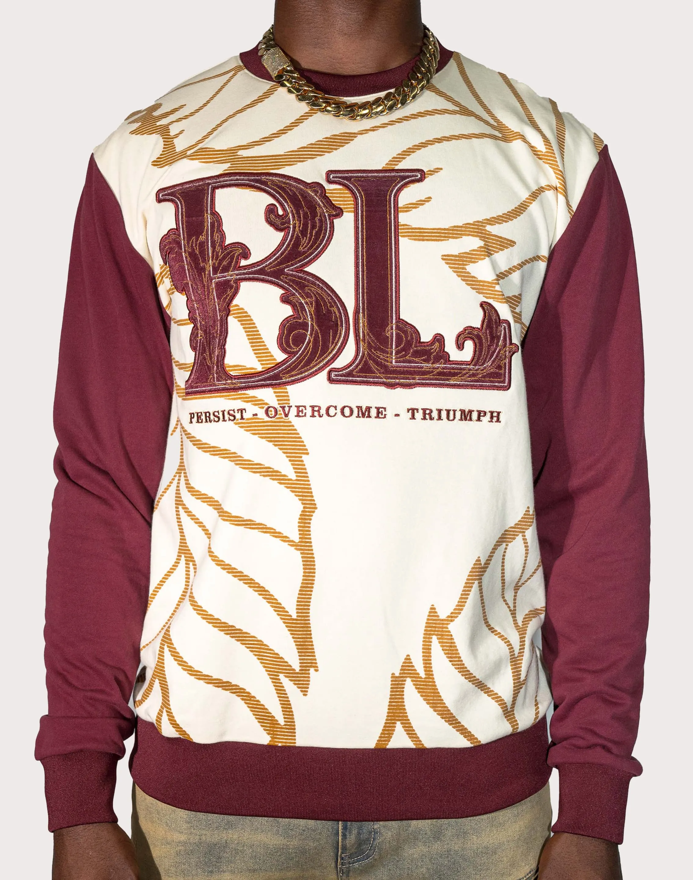 Blac Leaf P.O.T. Fleece Crewneck LayeredNeckline Adjustable Waistband
