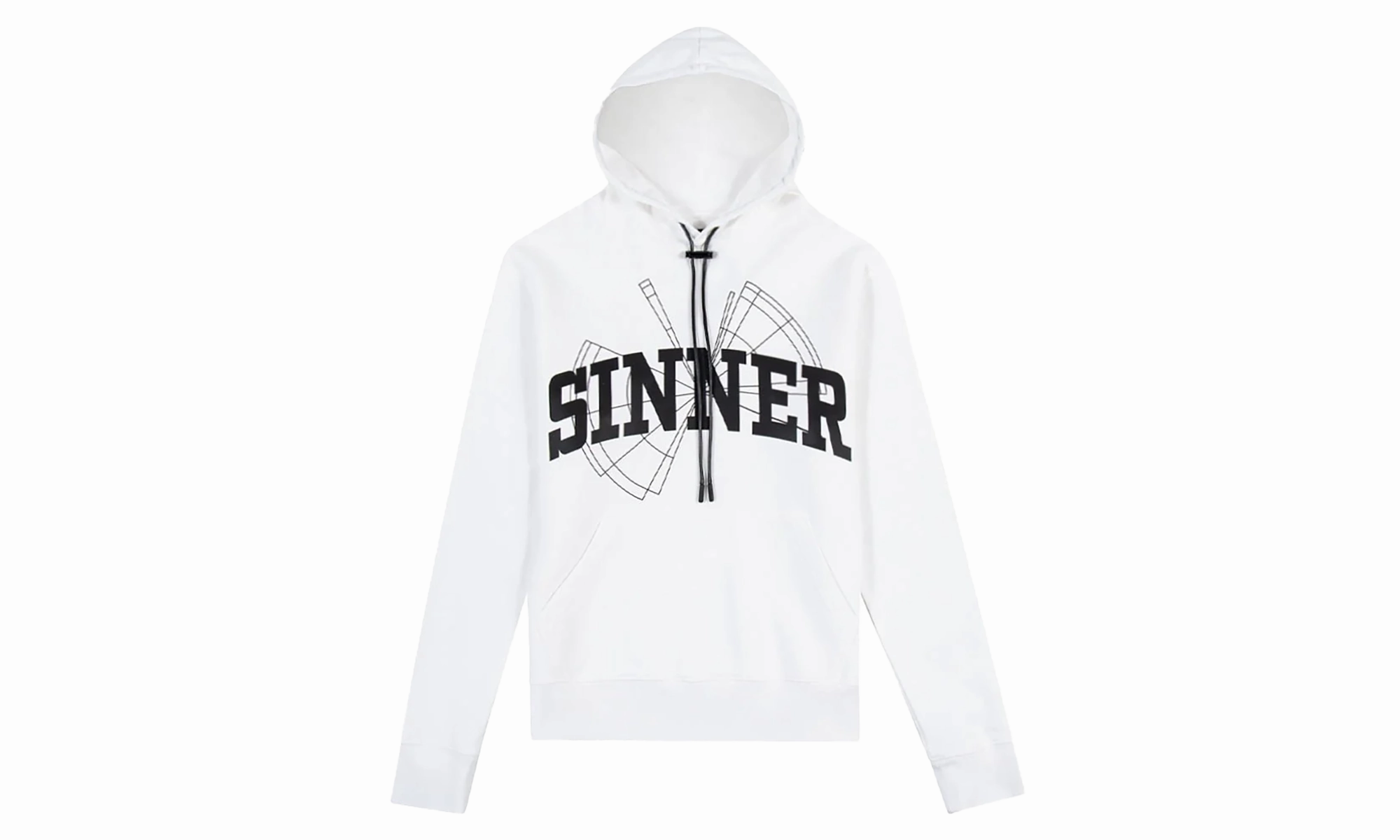 Black Sinner Hoodie "White"