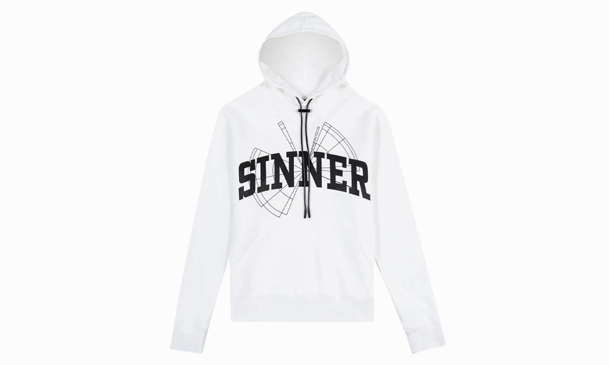 Black Sinner Hoodie "White"