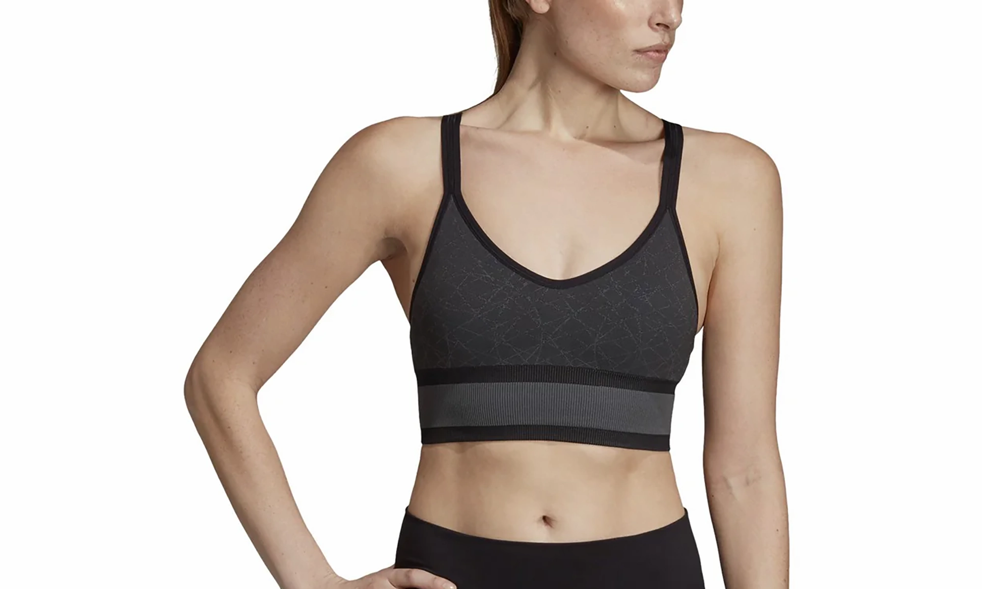 Tight Core All Me Wanderlust Seamless Long Bra "Black / Grey Six"