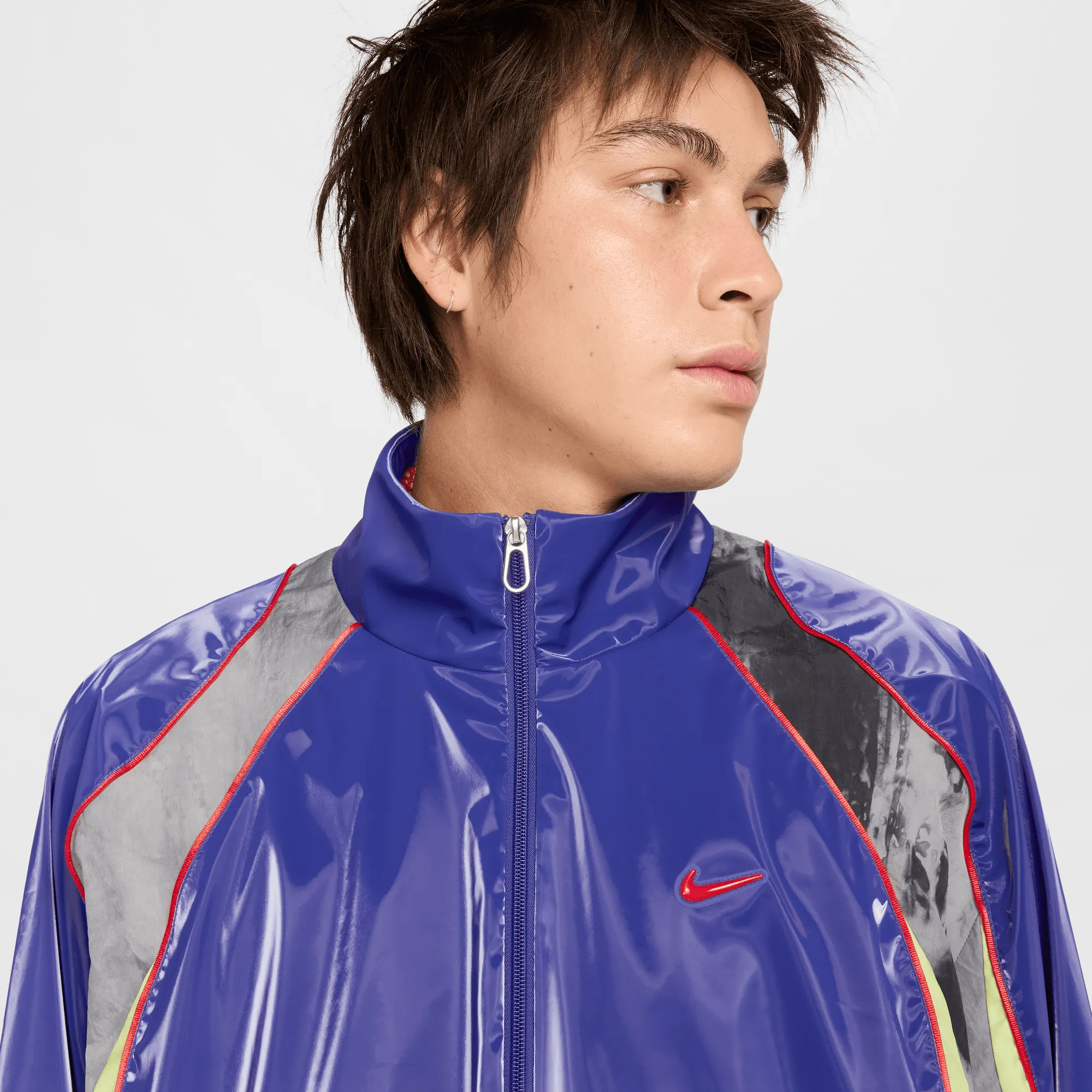 NIKE PROJECT F.R.O.G TRACK JACKET - DEEP NIGHT / LIGHT CRIMSON WaterRepellentCoating Sun shield