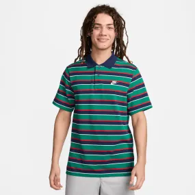 CLUB STRIPED POLO SHIRT- GREEN / NAVY / RED SmoothFinish