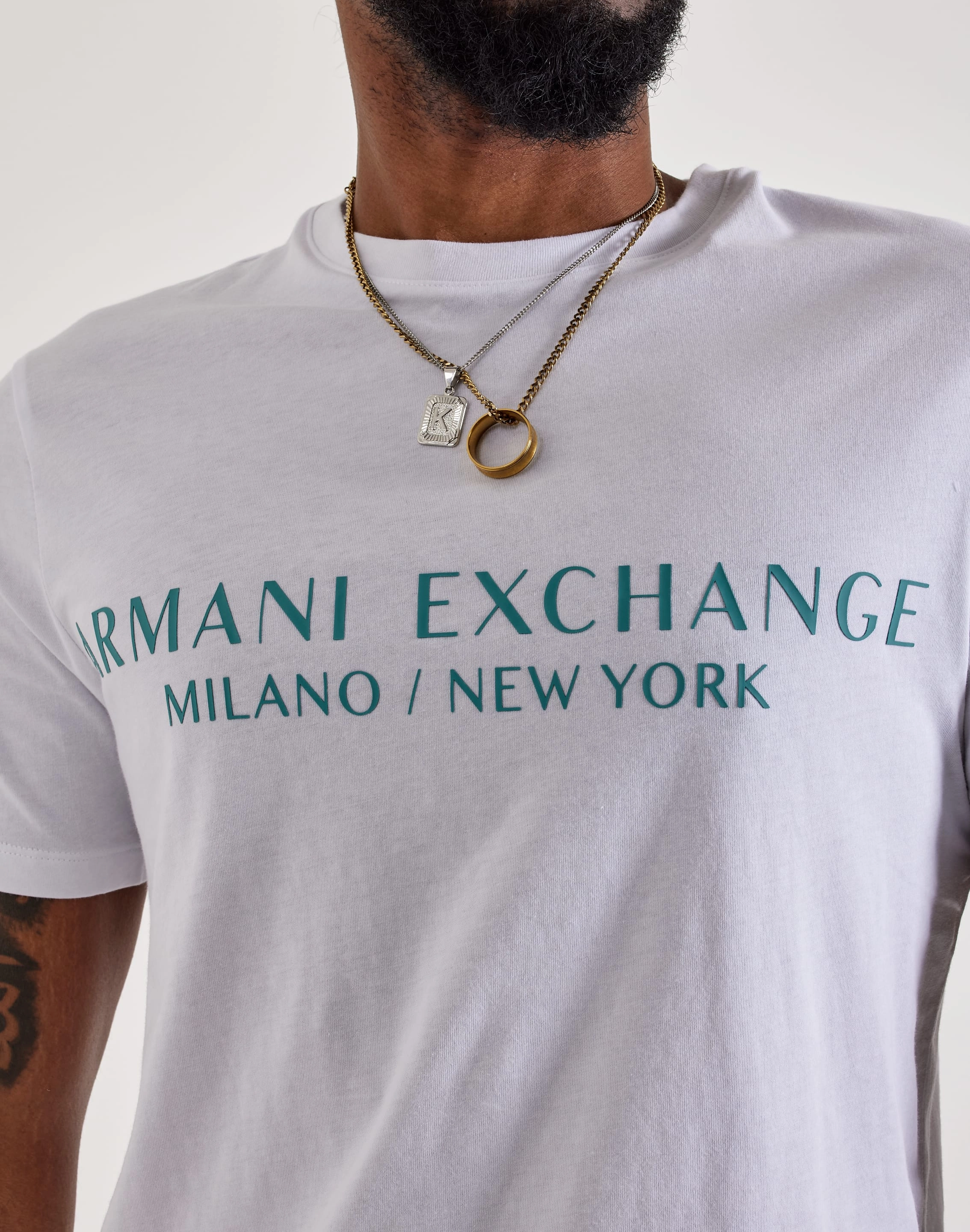 Armani Exchange Milano Logo Tee Travel Light