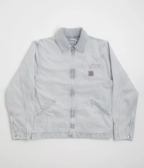 Full length Carhartt OG Detroit Jacket - Black / Black Chalk Wash