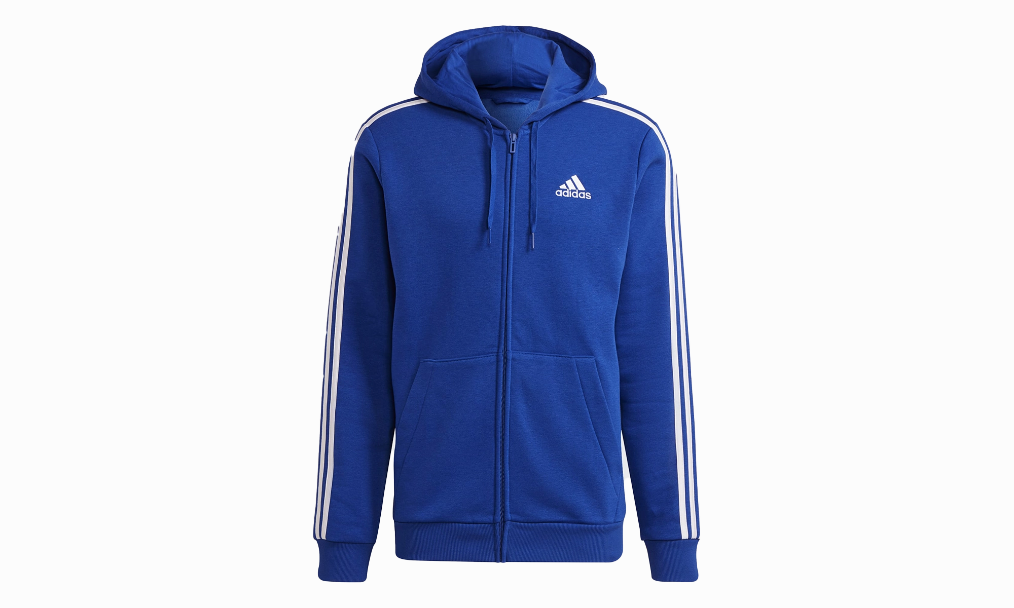 Essentials Fleece 3-Stripes Full-Zip Hoodie "Black" NonBindingCollar