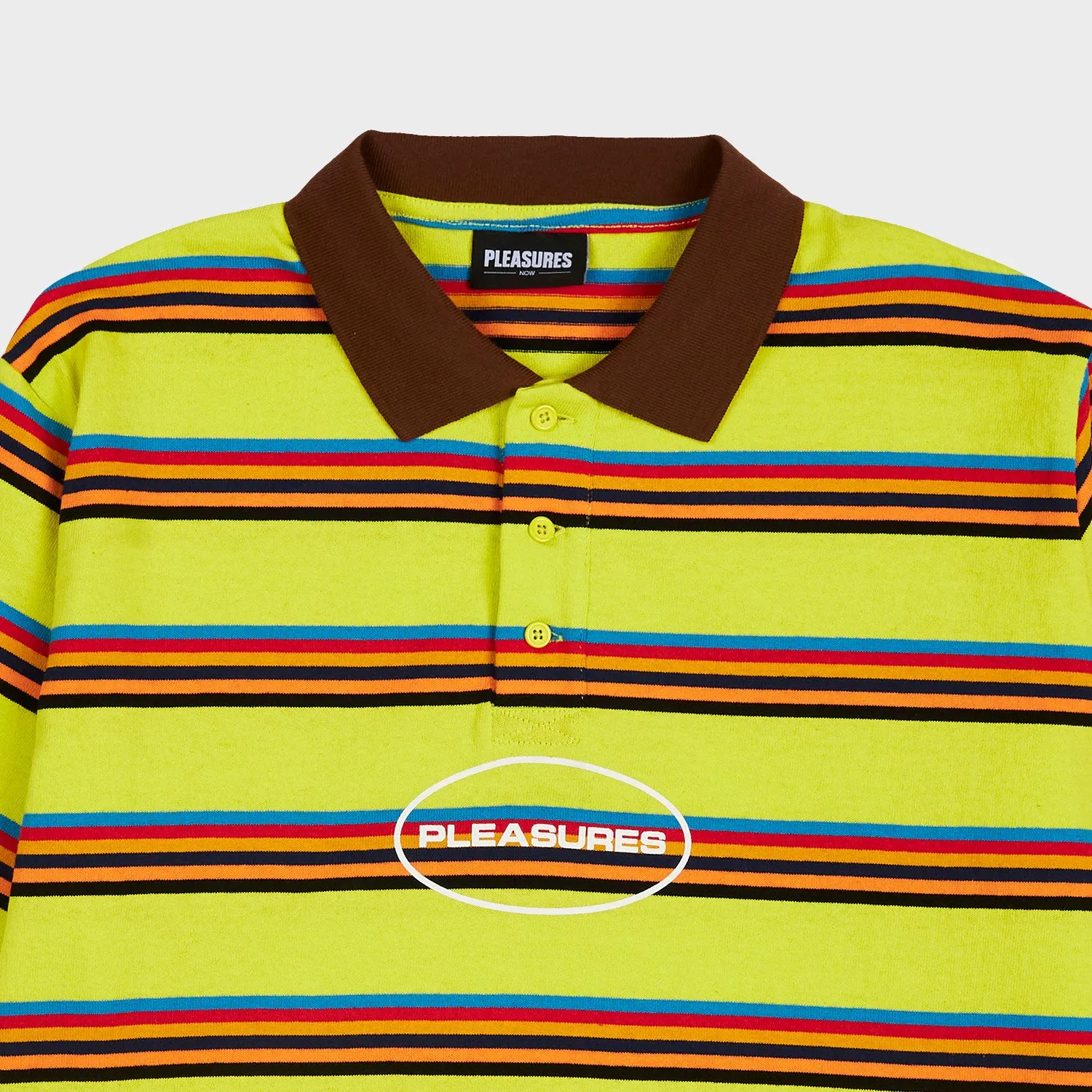 Pleasures Decoy Polo Shirt (Green/Multi) FadeResistant Dye