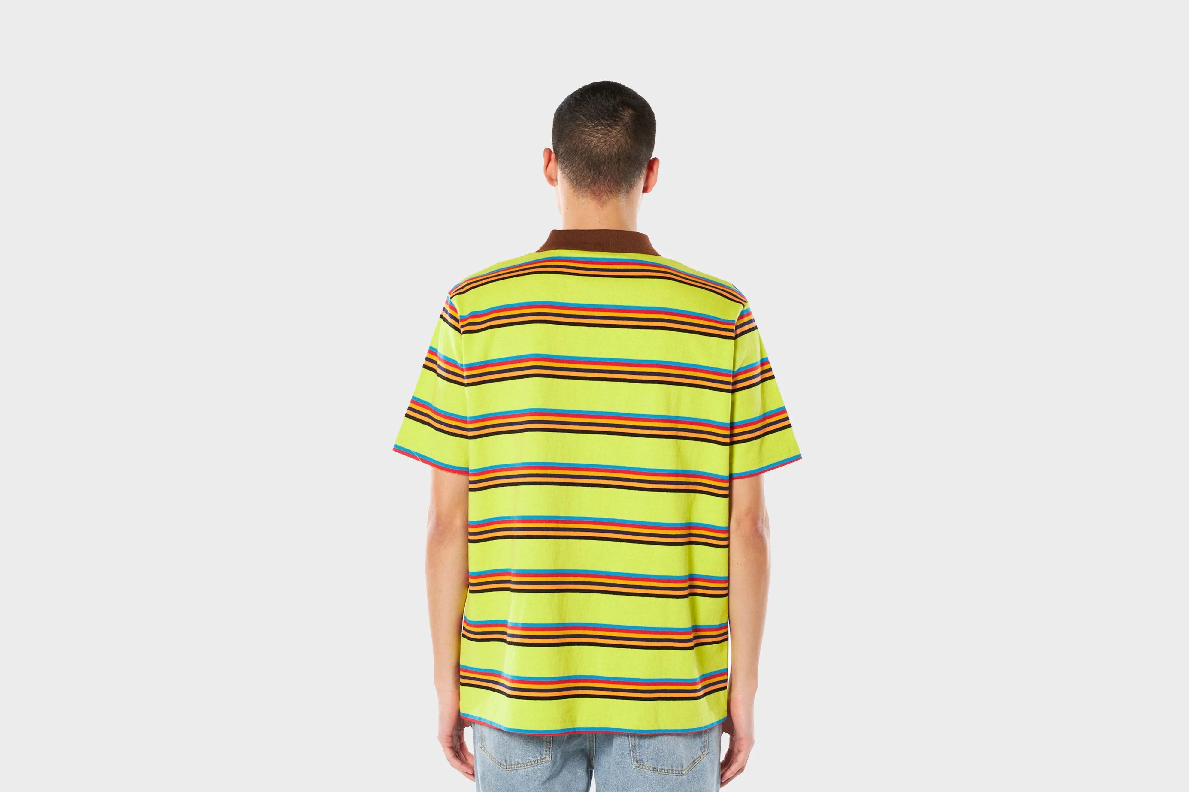 Pleasures Decoy Polo Shirt (Green/Multi) LowProfile Fasteners