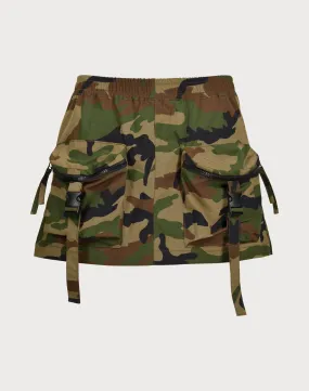 Grindhouse Nylon Cargo Camo Skirt LayeredPanels
