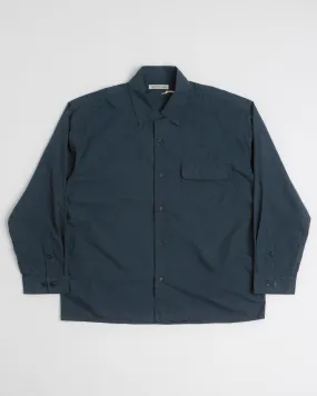 YMC Wray Shirt - Navy Flexible Placket Structure Anti Cling Fabric