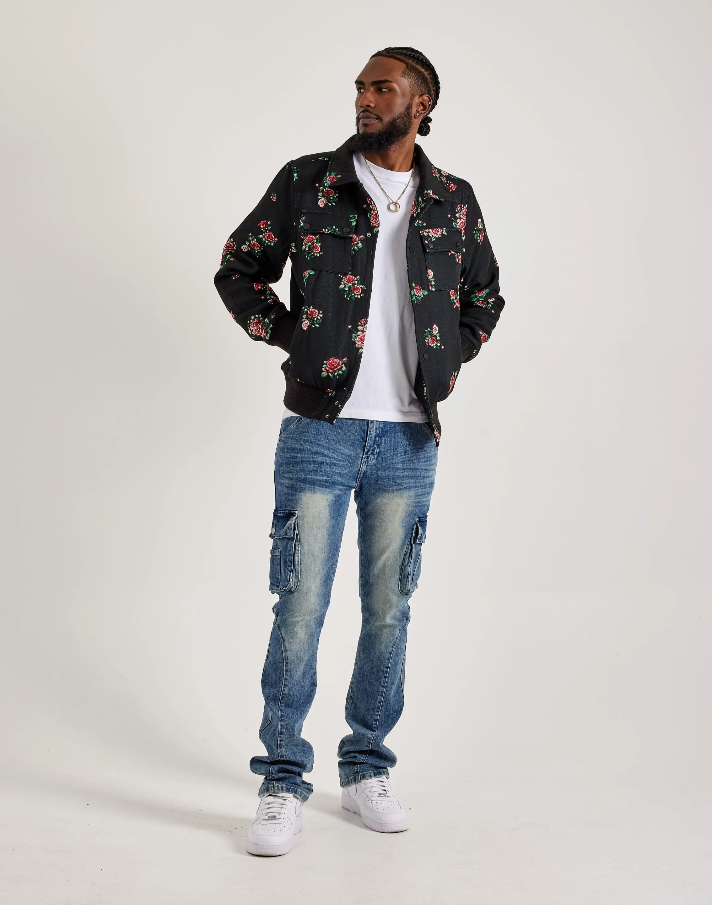 Kilogram Cargo Jeans Seamless Design AdjustableCuffs