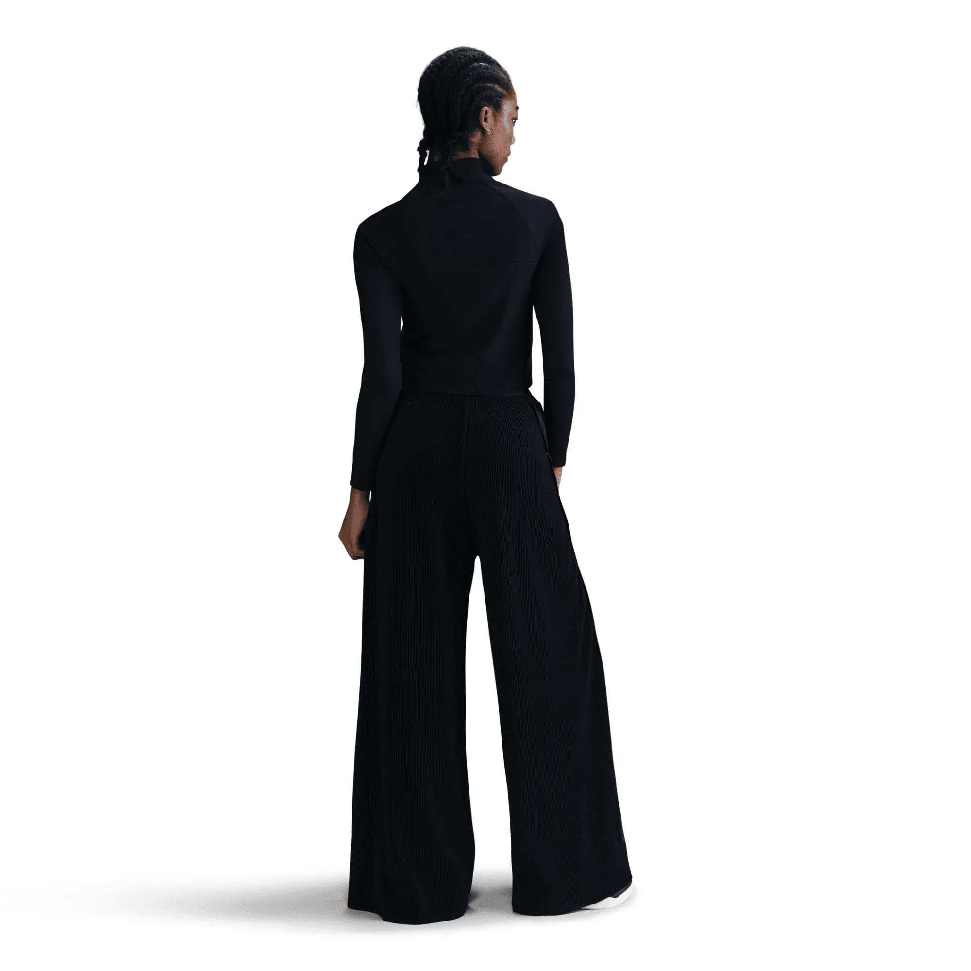 Busy Glow Free Shape WMNS KOBE DETAILS LS CROP TOP - BLACK