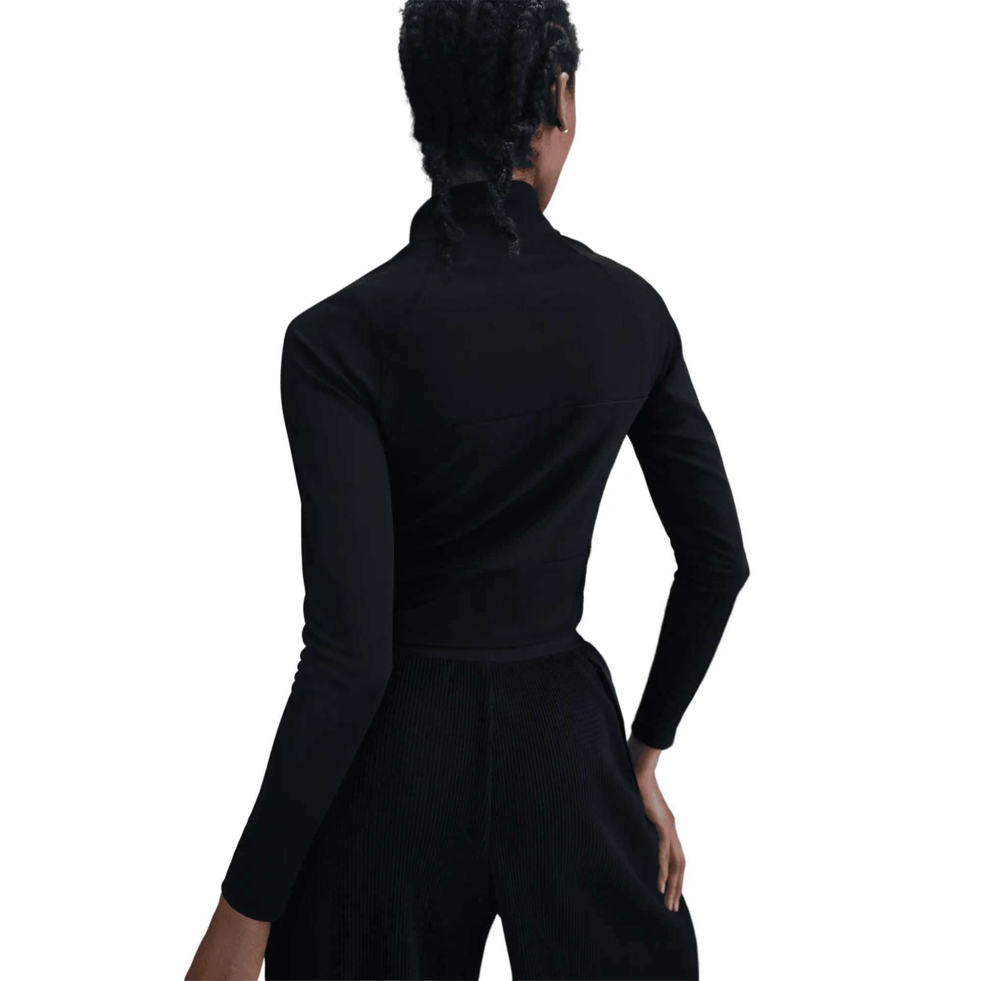 WMNS KOBE DETAILS LS CROP TOP - BLACK Prince Core temperature regulation