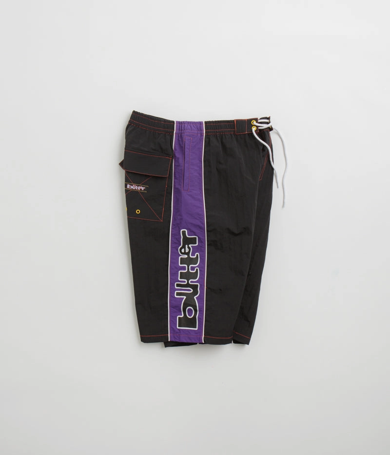 Butter Goods Warped Board Shorts - Black Rubberized Waistband