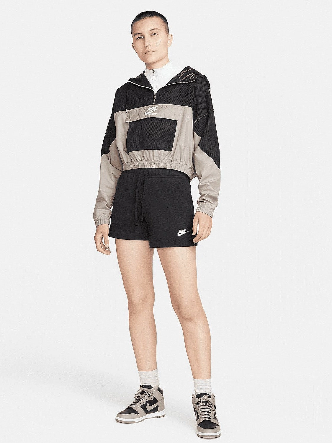 Layered Hem Detail colorful Sportswear Club Fleece Mid-Rise Shorts