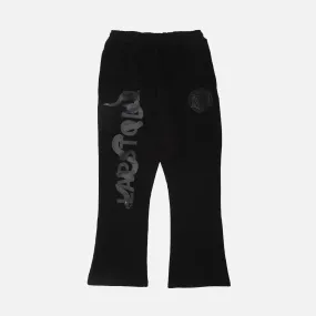 "YEAR OF THE SNAKE" FLARE PANTS - JET BLACK Weather Guard