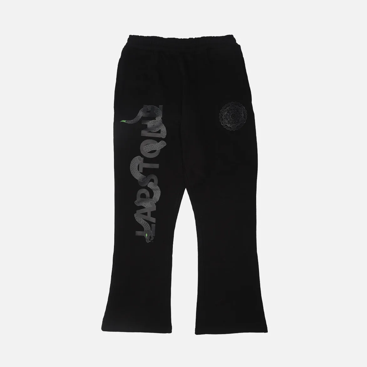 "YEAR OF THE SNAKE" FLARE PANTS - JET BLACK Weather Guard