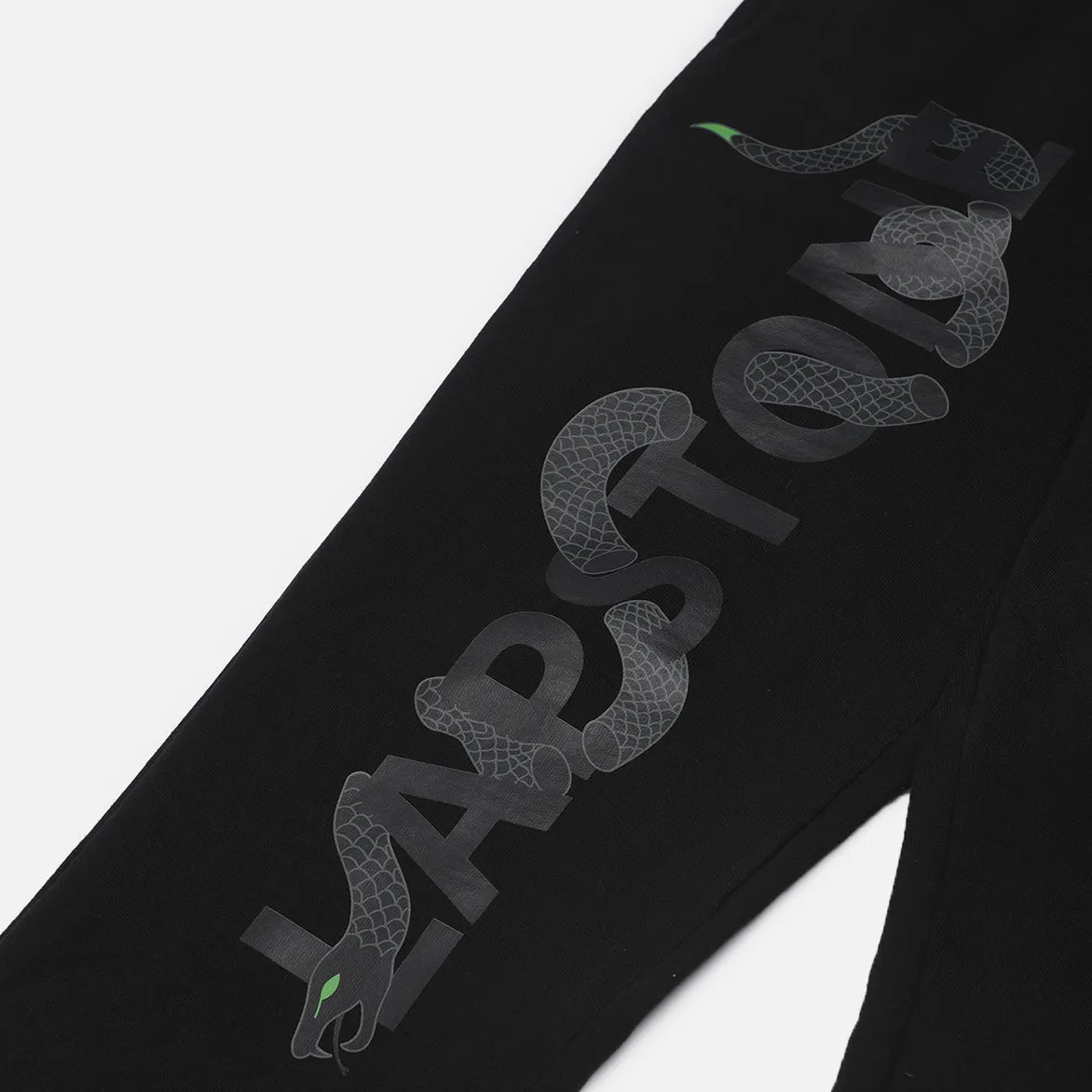 FlexibleCollarDesign "YEAR OF THE SNAKE" FLARE PANTS - JET BLACK