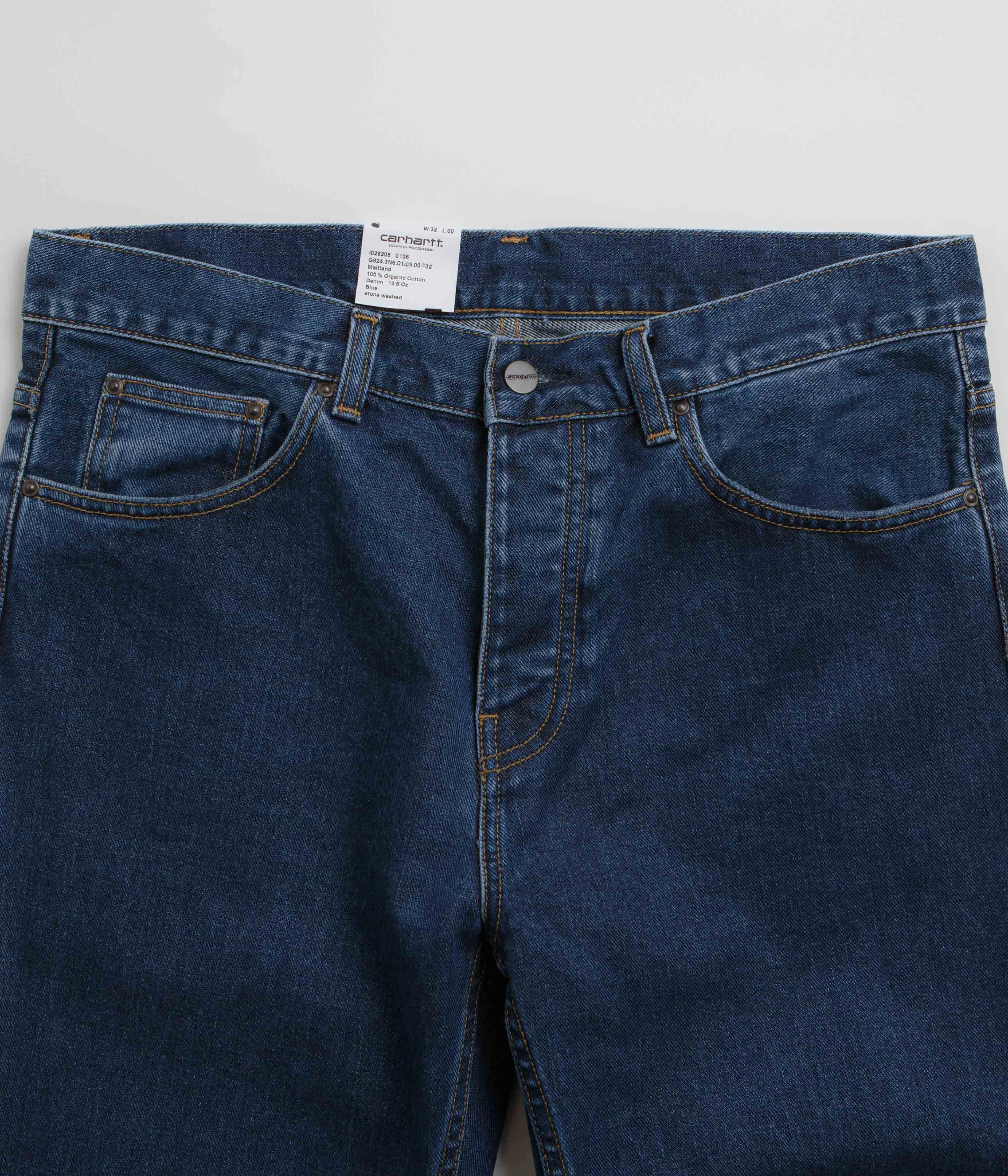 Carhartt Newel Pants - Blue Stone Washed HeatRegulatingLining SmoothZipper