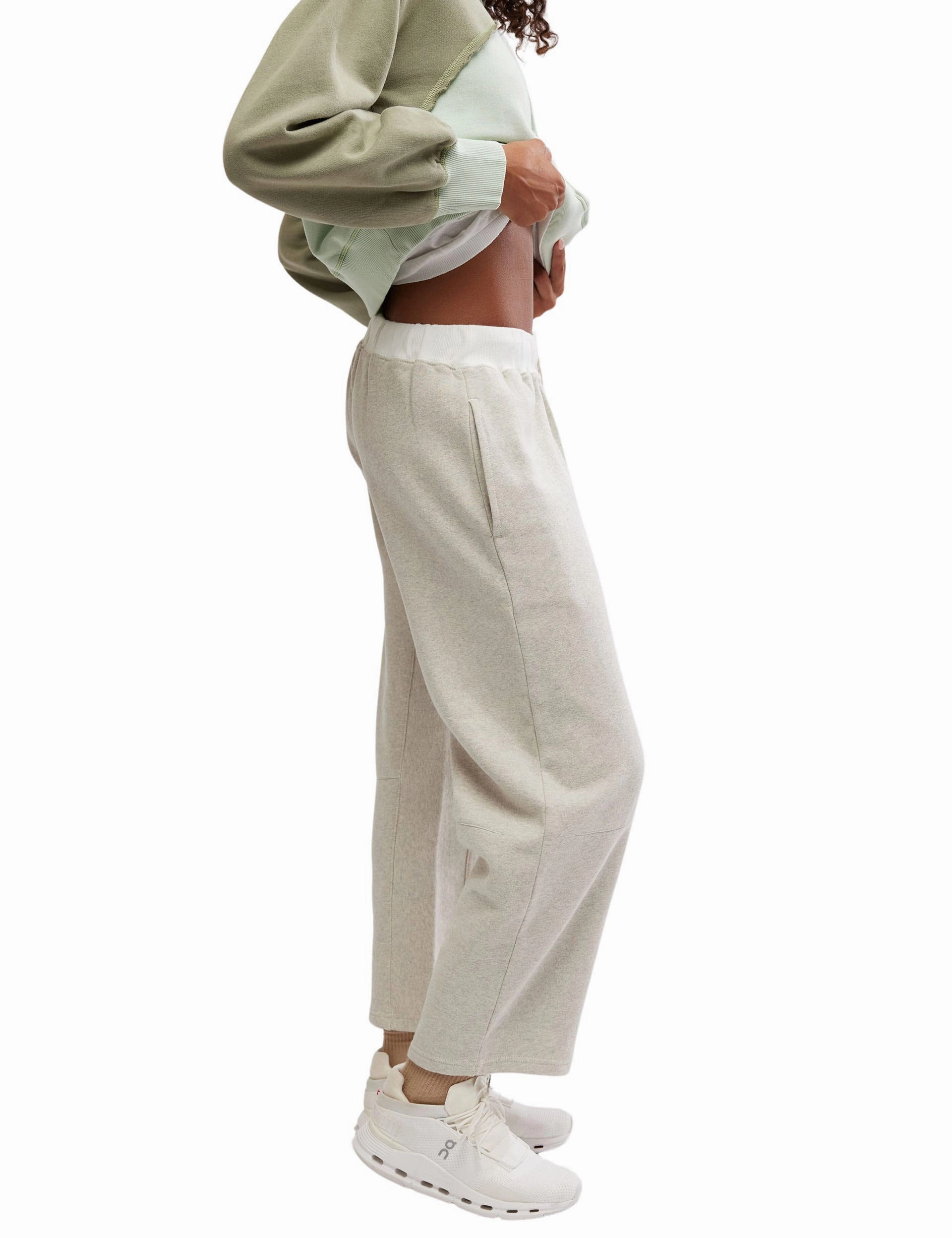 You Wish Pants - Heather Grey Stretch Waist Expansion TaperedLeg