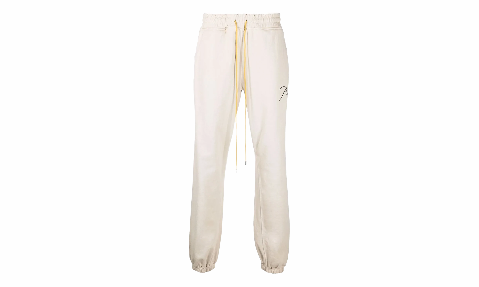 Bone Cotton Embroidered Logo Jogger Sweatpant "Ivory"