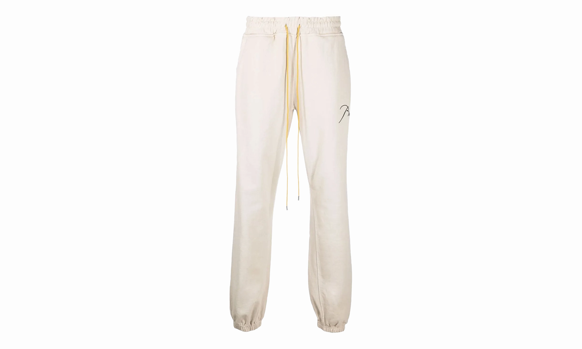 Bone Cotton Embroidered Logo Jogger Sweatpant "Ivory"