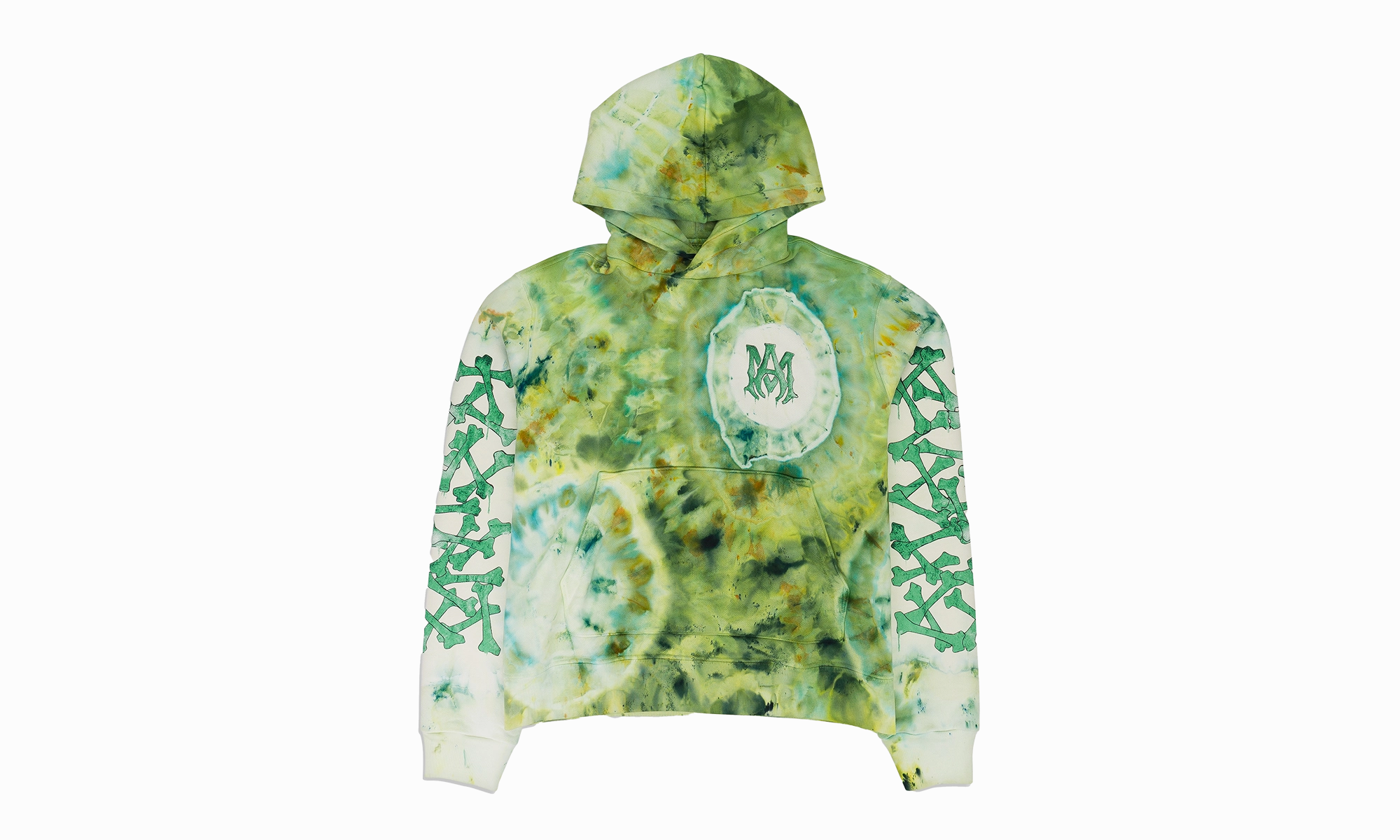 Bones Hoodie "Green Tie Dye"