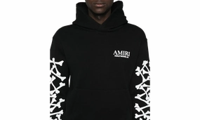 Bones Stacked Hoodie "Black"
