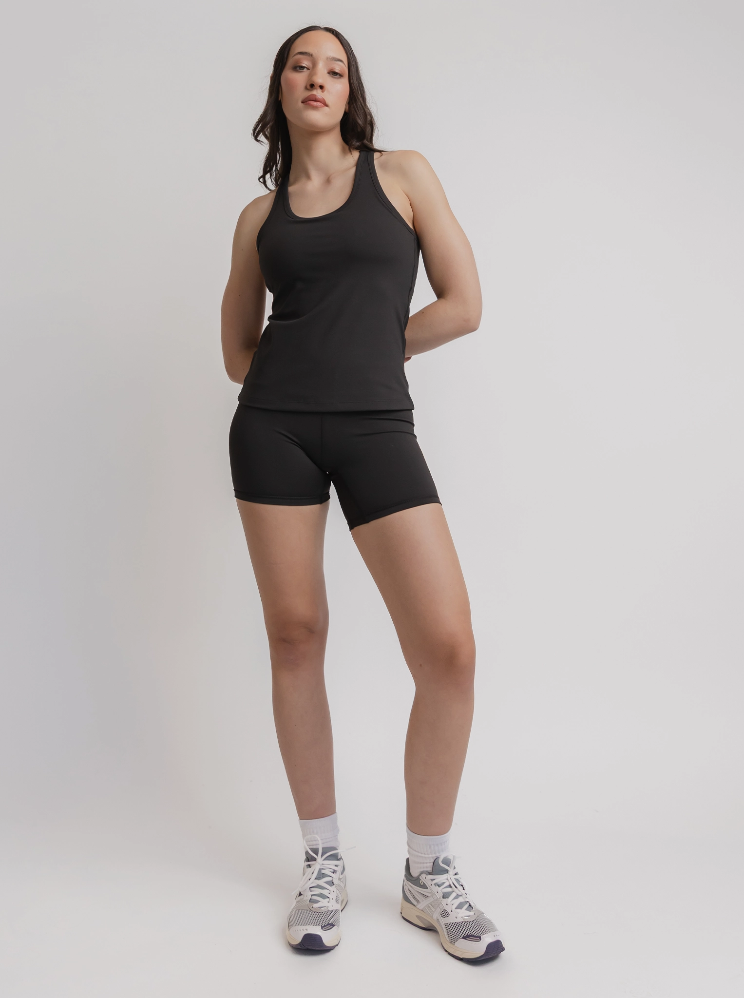 Mellow Bike Short in Black Simple Fit Stretchy Waist